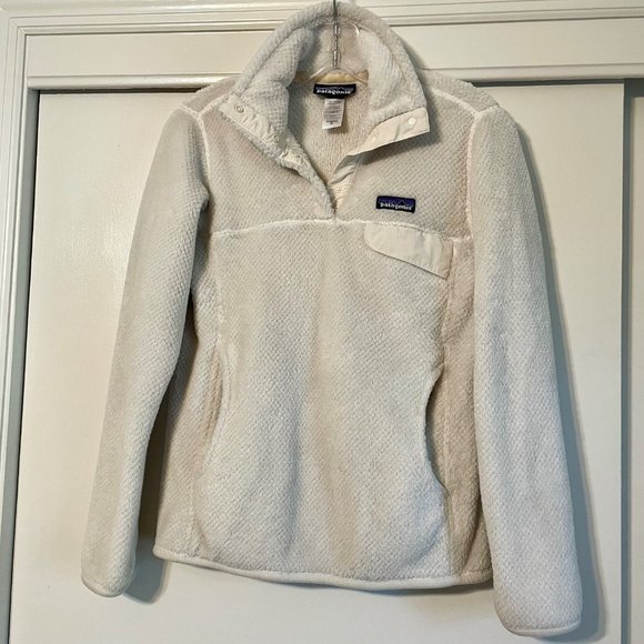 Patagonia Re Tool Snap -T Pullover Jacket Cream Polortec Thermal Pro Fleece XS - Picture 4 of 14